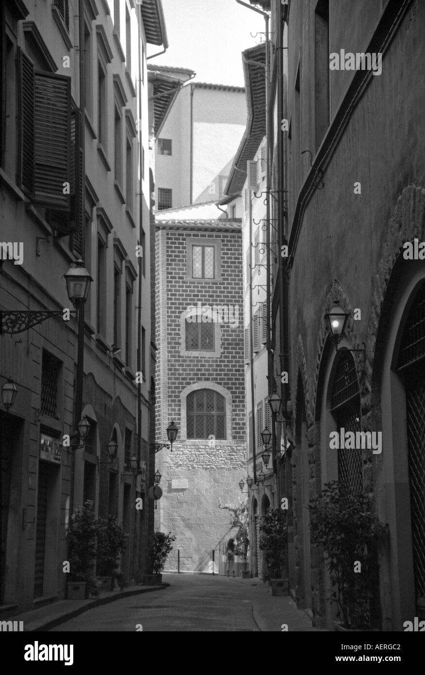 Rue du centre historique classé au Patrimoine Mondial de l'UNESCO Florence Firenze Toscana Toscane Italie Italia Europe Centrale Banque D'Images