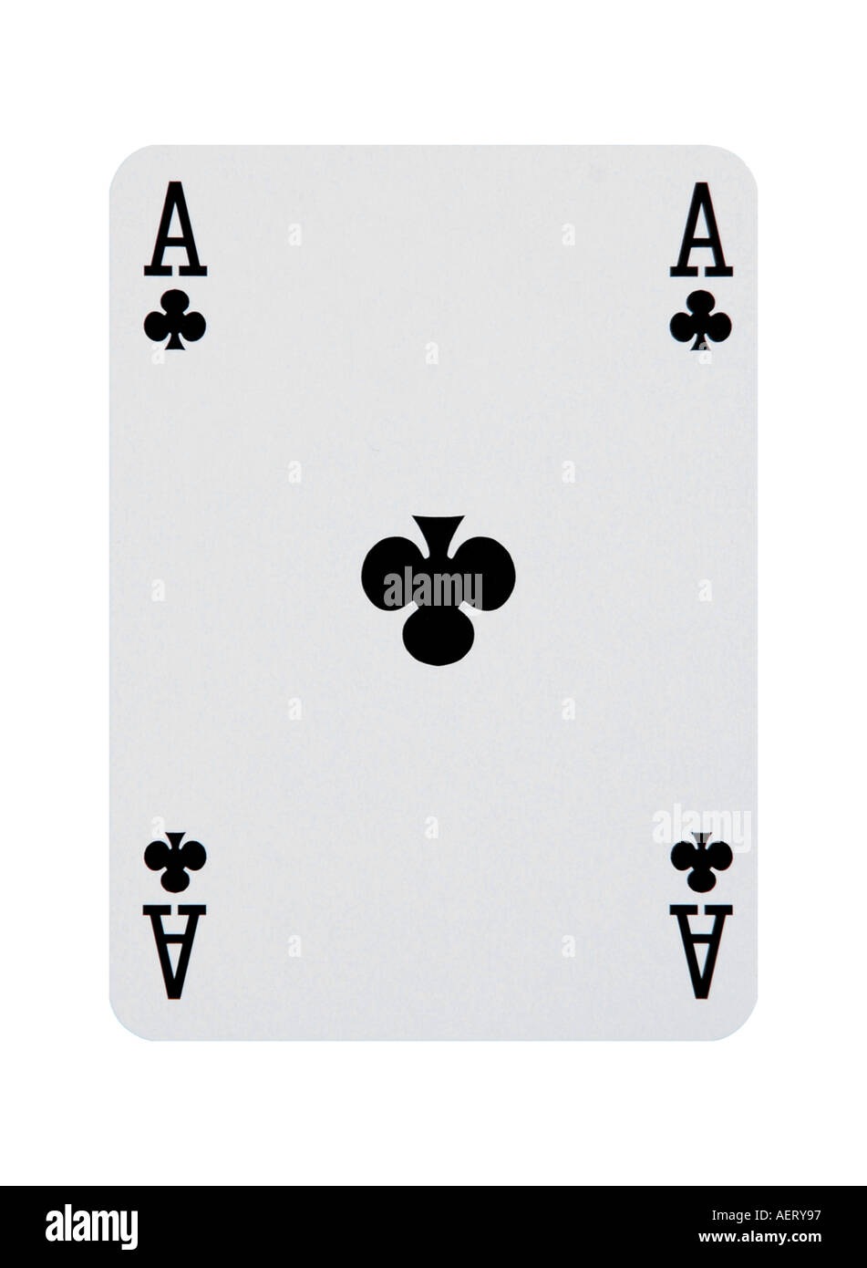 Ace of clubs card Banque D'Images