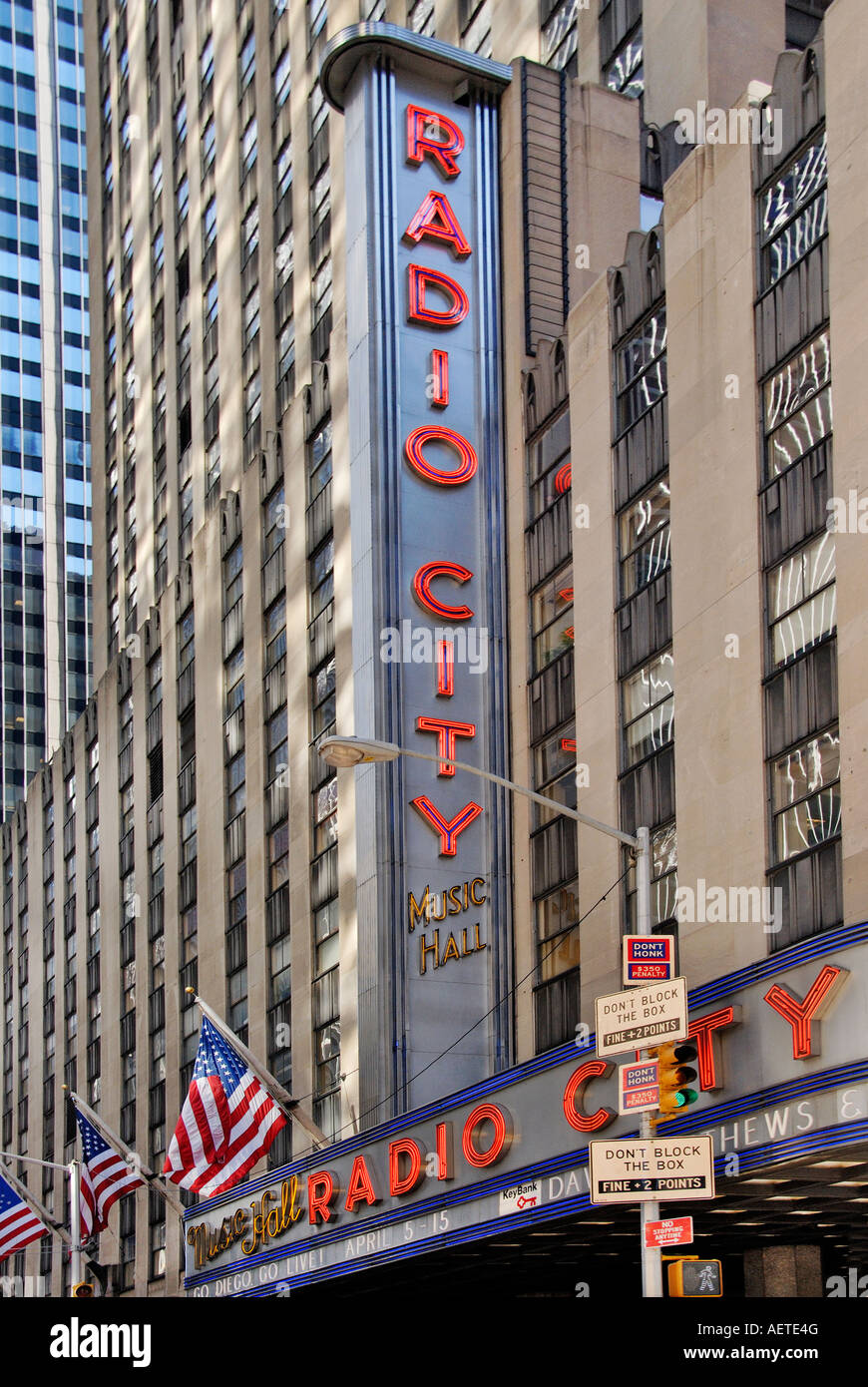 Le Radio City Music Hall, Madison Square Garden, New York. Banque D'Images
