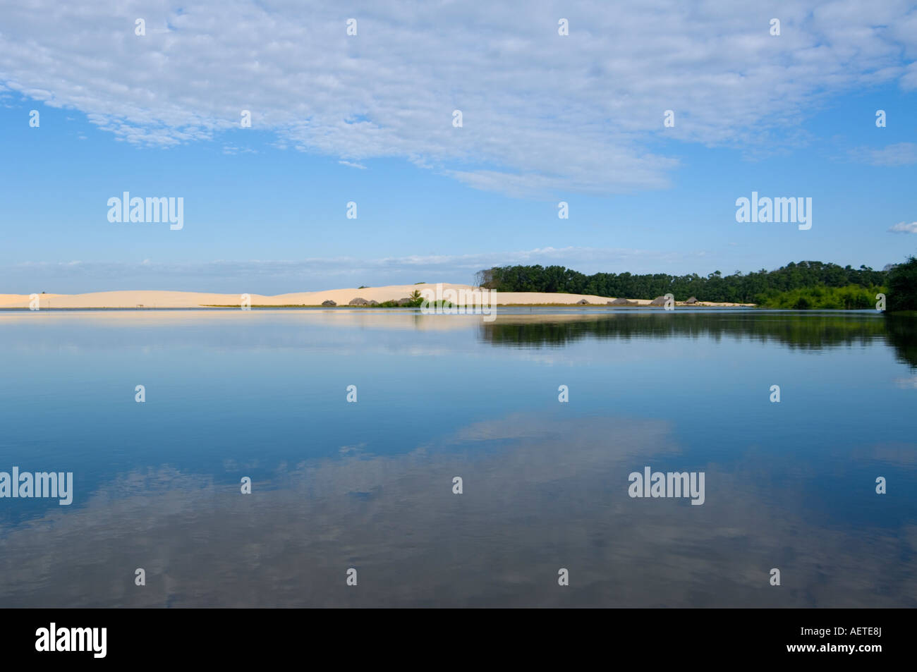 Rio Preguiças Lençois Maranhenses Maranhão Brésil Banque D'Images