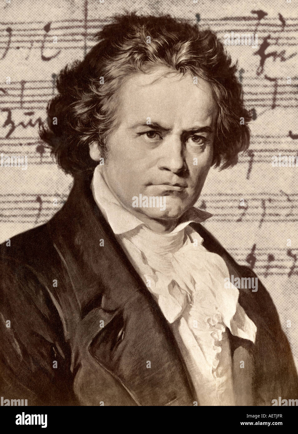 Ludwig van Beethoven. Illustration Banque D'Images
