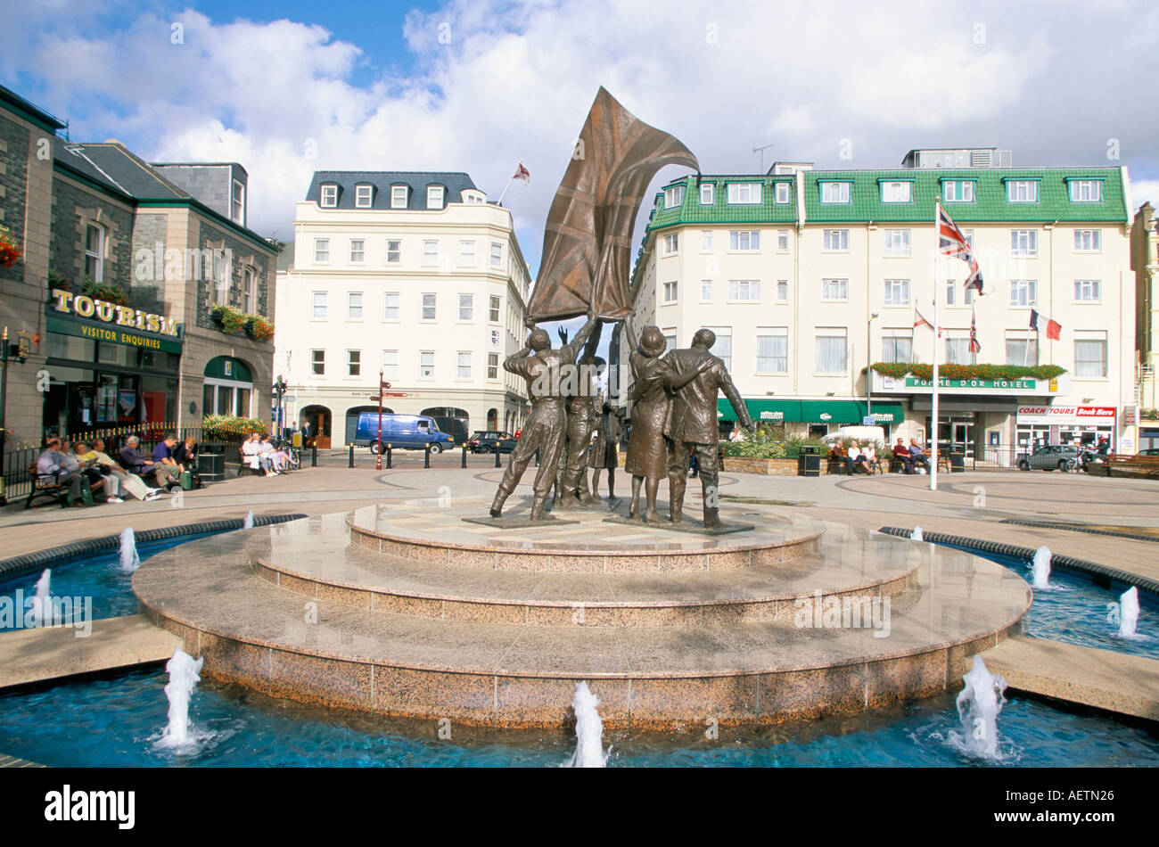 Monument de la libération, St Helier, Jersey Channel Islands United Kingdom Europe Banque D'Images