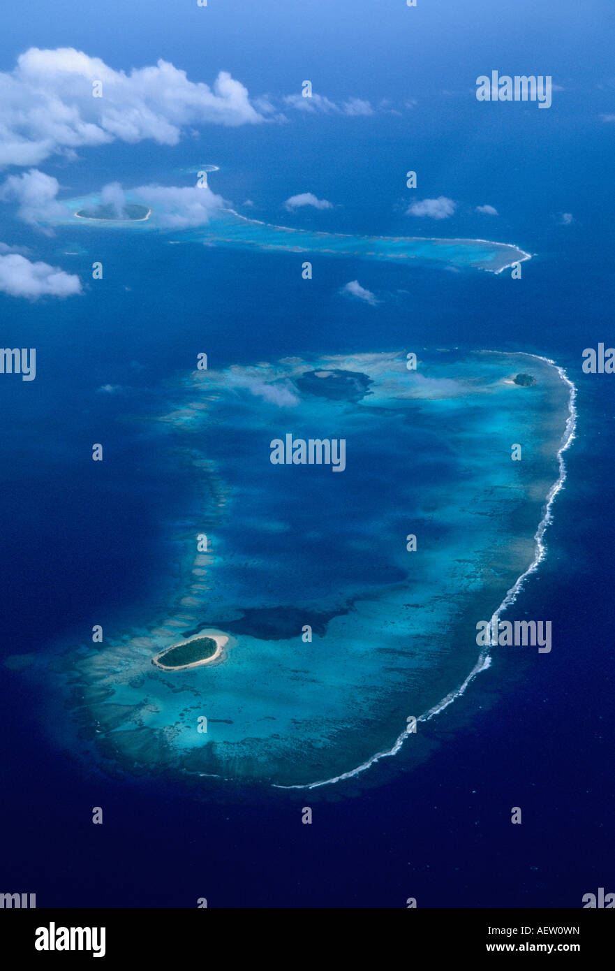 Tonga, Pacifique Sud, de l'Hapa aérienne Groupe atoll, je Banque D'Images