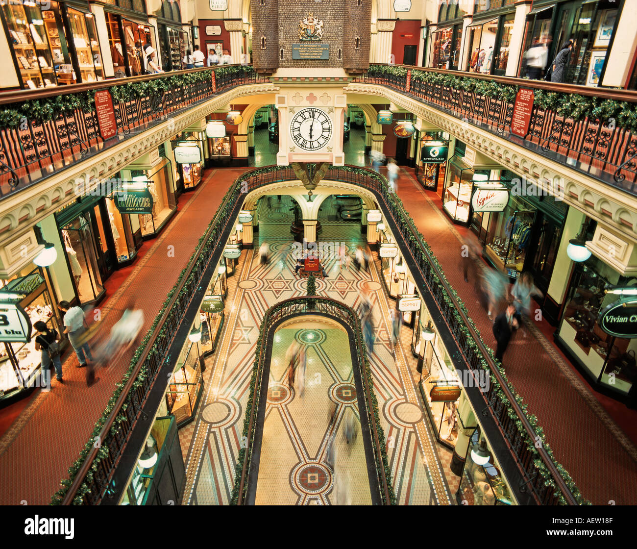 Australie Sydney Qeen centre commercial Victoria mall piscine Banque D'Images