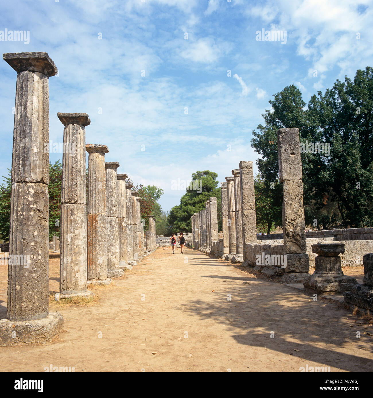 Ancienne Olympie Péloponnèse Grèce Hellas Banque D'Images