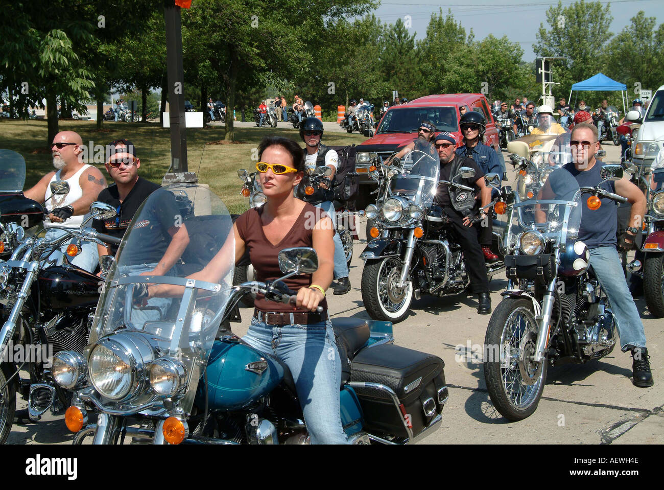 100e anniversaire de la moto harley davidson Banque de photographies et ...