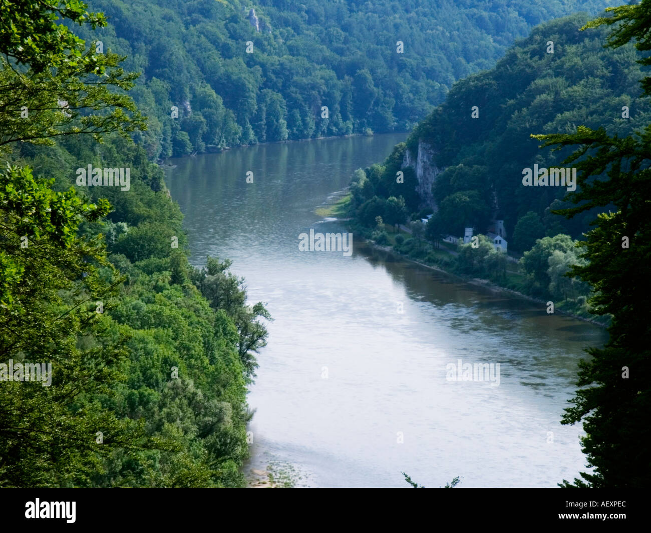 Vallée de la schlucht gorge Altmuhl dans Franconia Donau Bayern Bavière Allemagne danube voyage allemande de l'UE près de Kloster Weltenbourg mo Banque D'Images