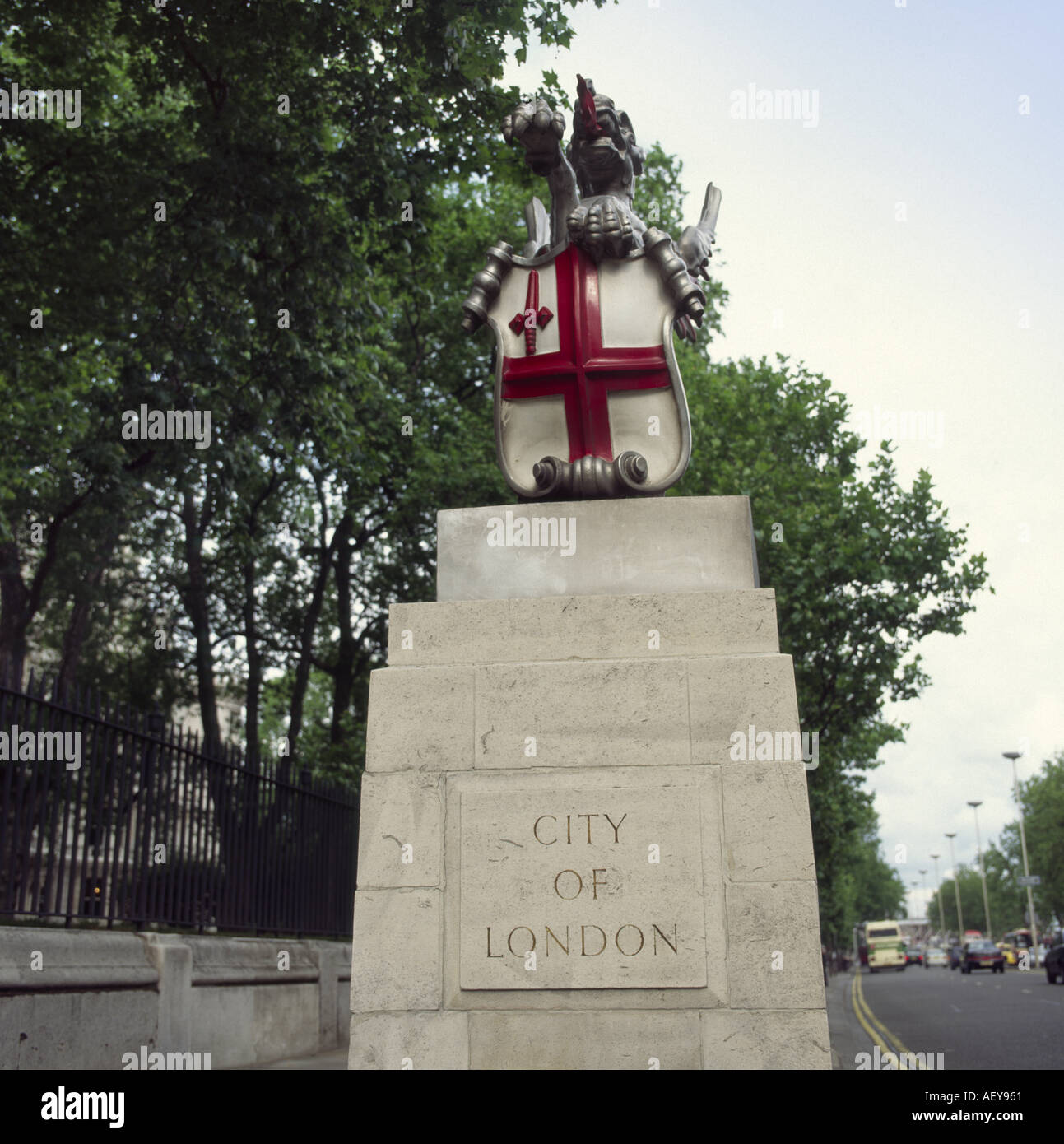 Ville de London dragon statue Banque D'Images