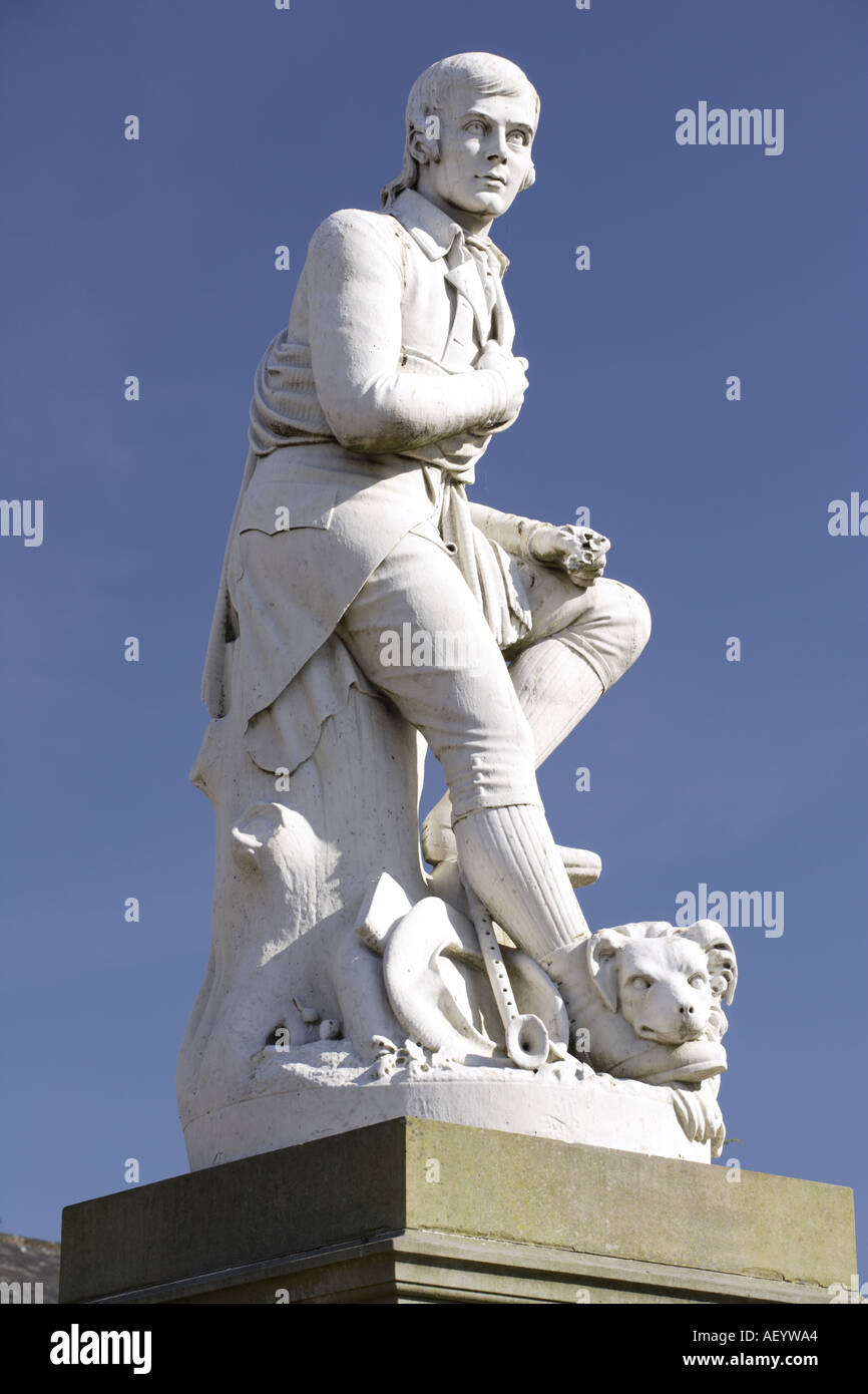 Statue de Robert Burns Dumfries Banque D'Images