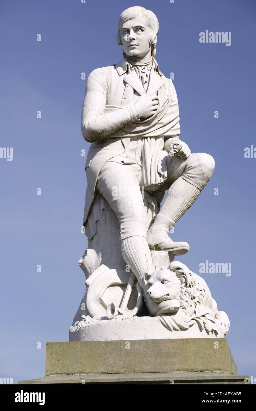 Statue de Robert Burns Dumfries Banque D'Images