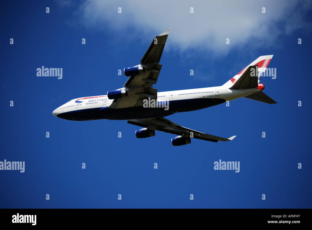 British Airways Boeing 747-400 décollant de l'aéroport de Heathrow, Middlesex, England, United Kingdom Banque D'Images