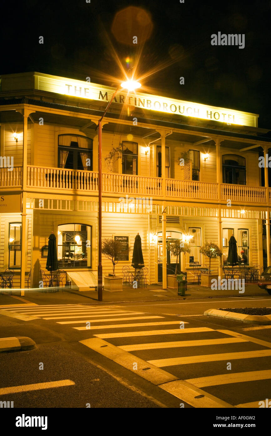 Martinborough historique hôtel Martinborough Wairarapa Île du Nord Nouvelle-zélande Banque D'Images