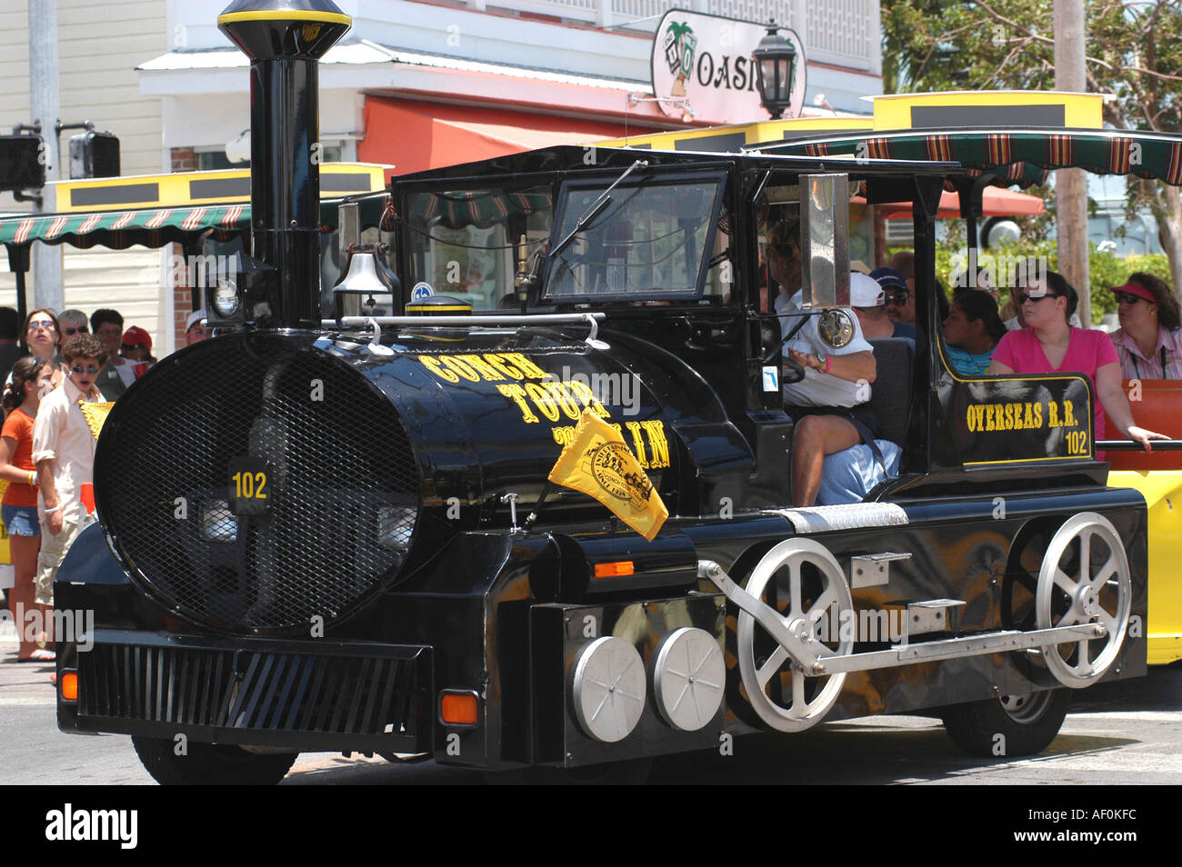 Train touristique de la Floride Key West Banque D'Images