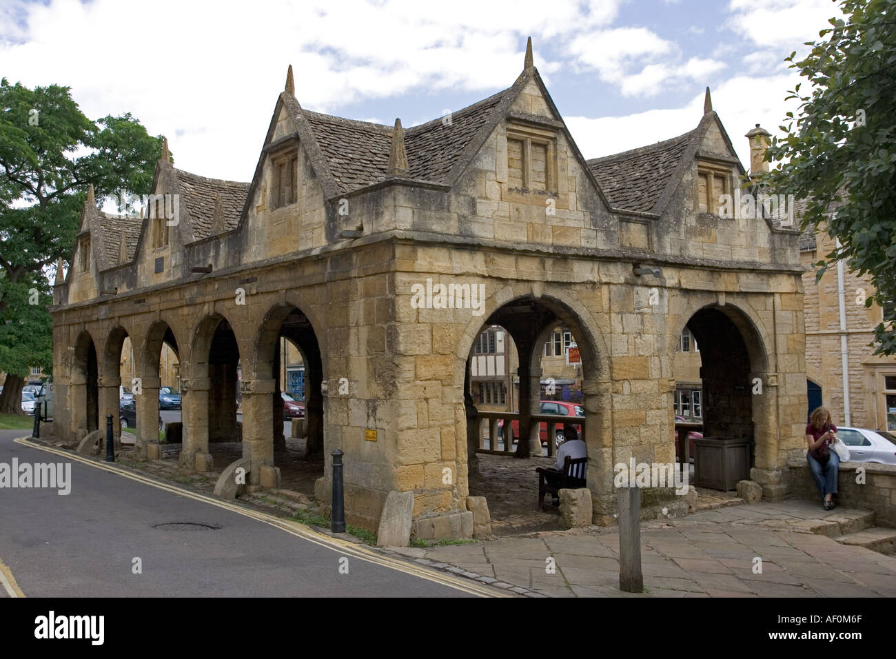 Vieux Marché de laine ou Halle a été construite en 1627 la Grande-Bretagne UK Cotswolds Chipping Campden Banque D'Images