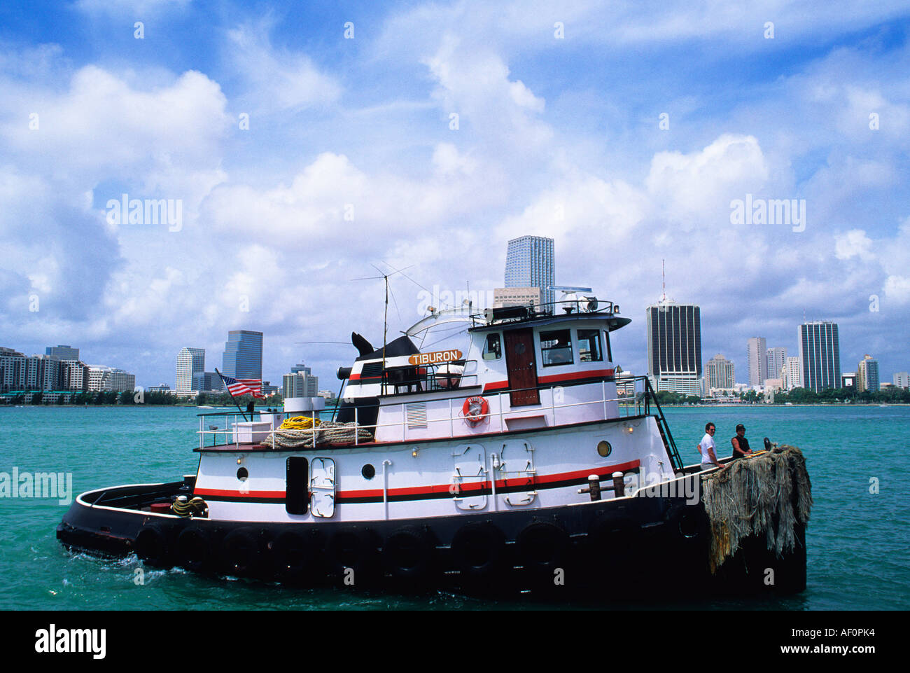 USA Floride Port de Miami et le sud-est de remorqueur United States Coast Dade County Banque D'Images