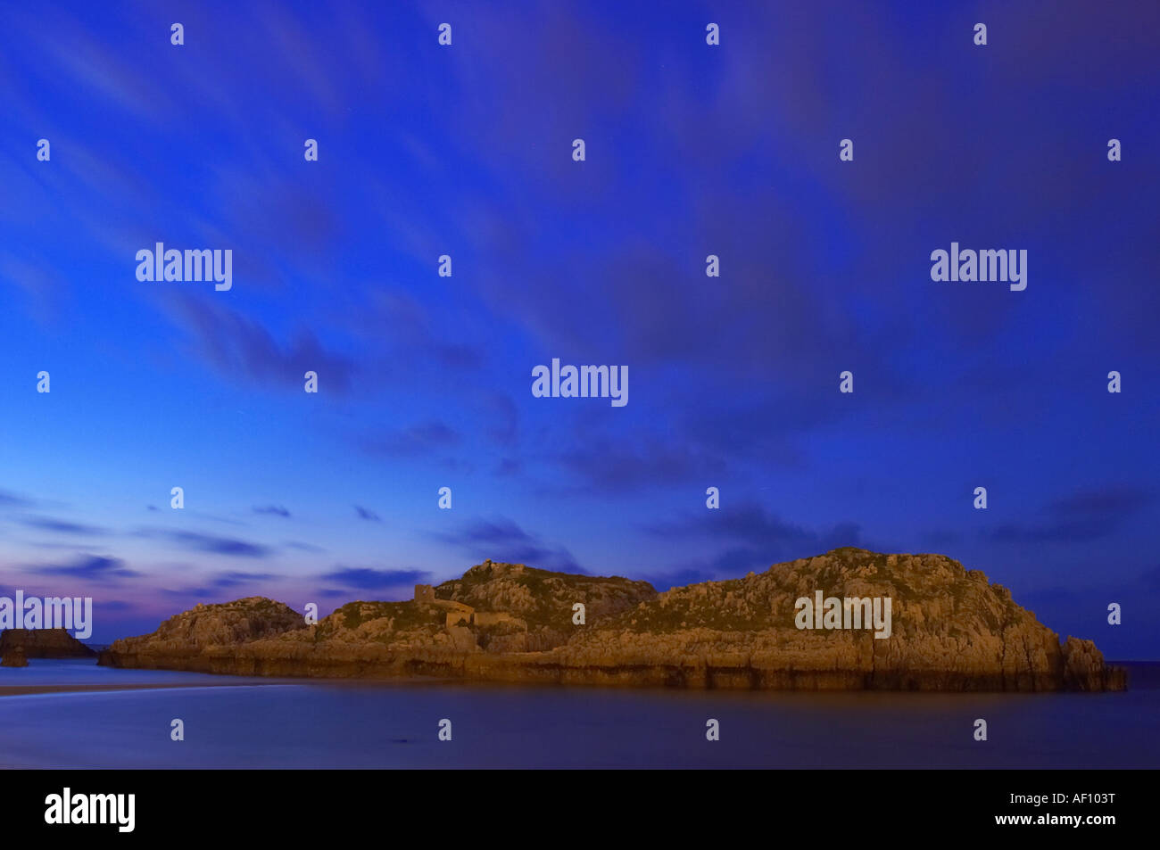 Côte au plage de Ris, Noja, Cantabria, Espagne, Costa en la playa de Ris, Noja, Cantabria, ESPAGNE Banque D'Images