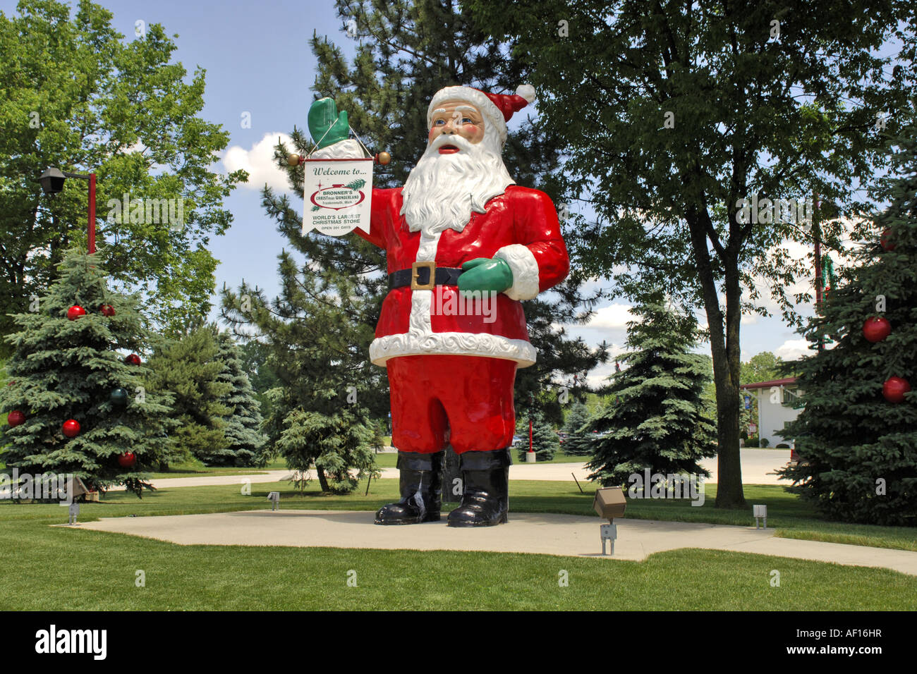 Santa Claus au Bronner s Christmas wonderland Frankenmuth Michigan MI Banque D'Images