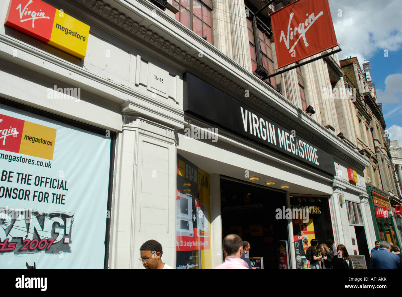 Virgin Megastore d'Oxford Street London England Banque D'Images