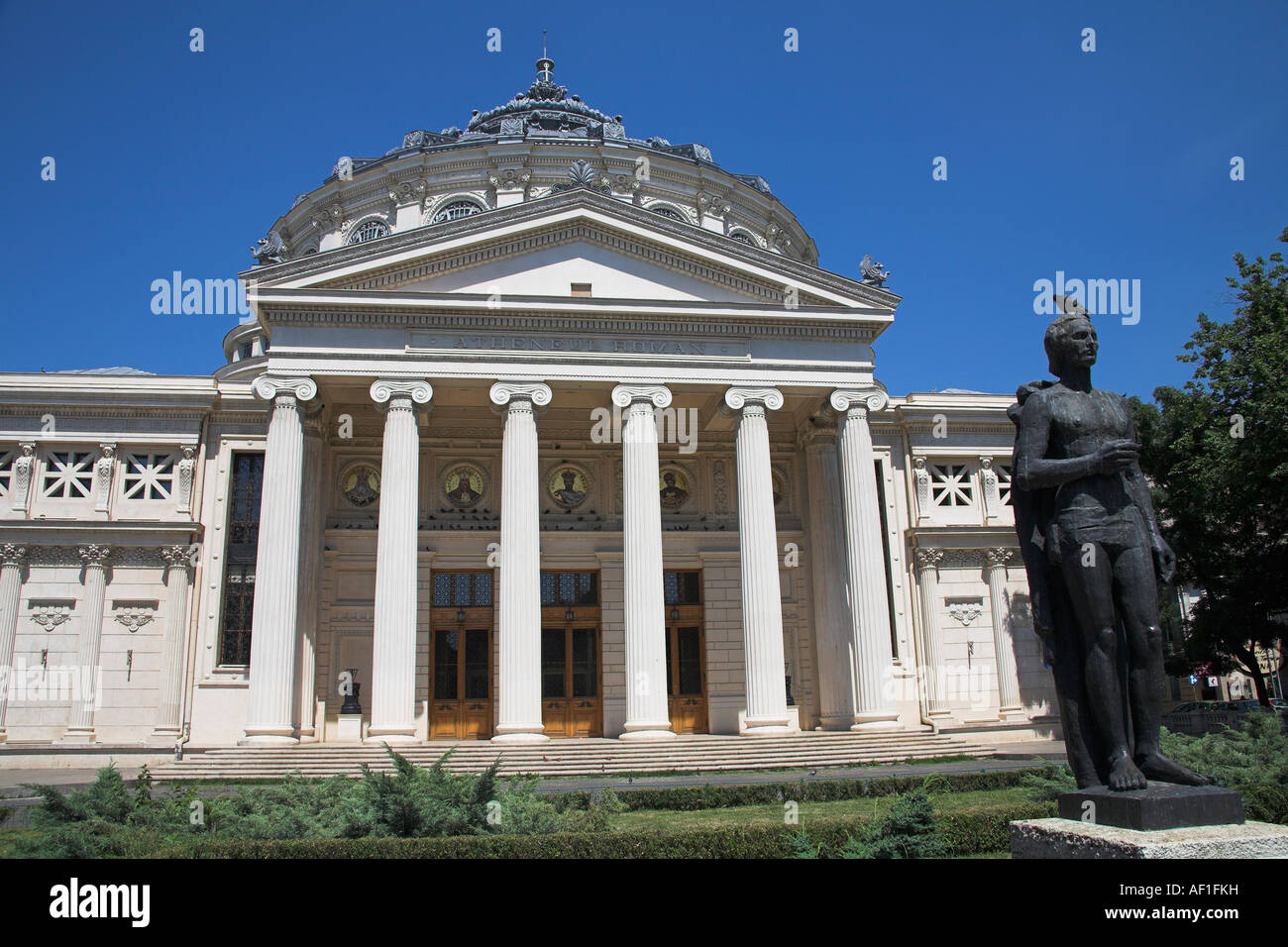 Romanian Atheneum, Atheneul Str, Romain Benjamin Franklin, Bucarest, Roumanie Banque D'Images
