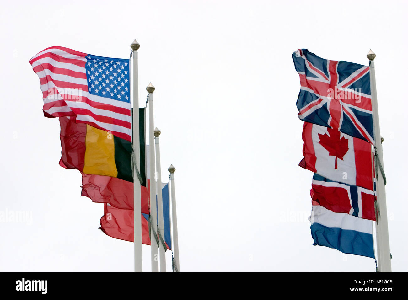 Drapeaux des Alliés de la SECONDE GUERRE MONDIALE Photo Stock Alamy