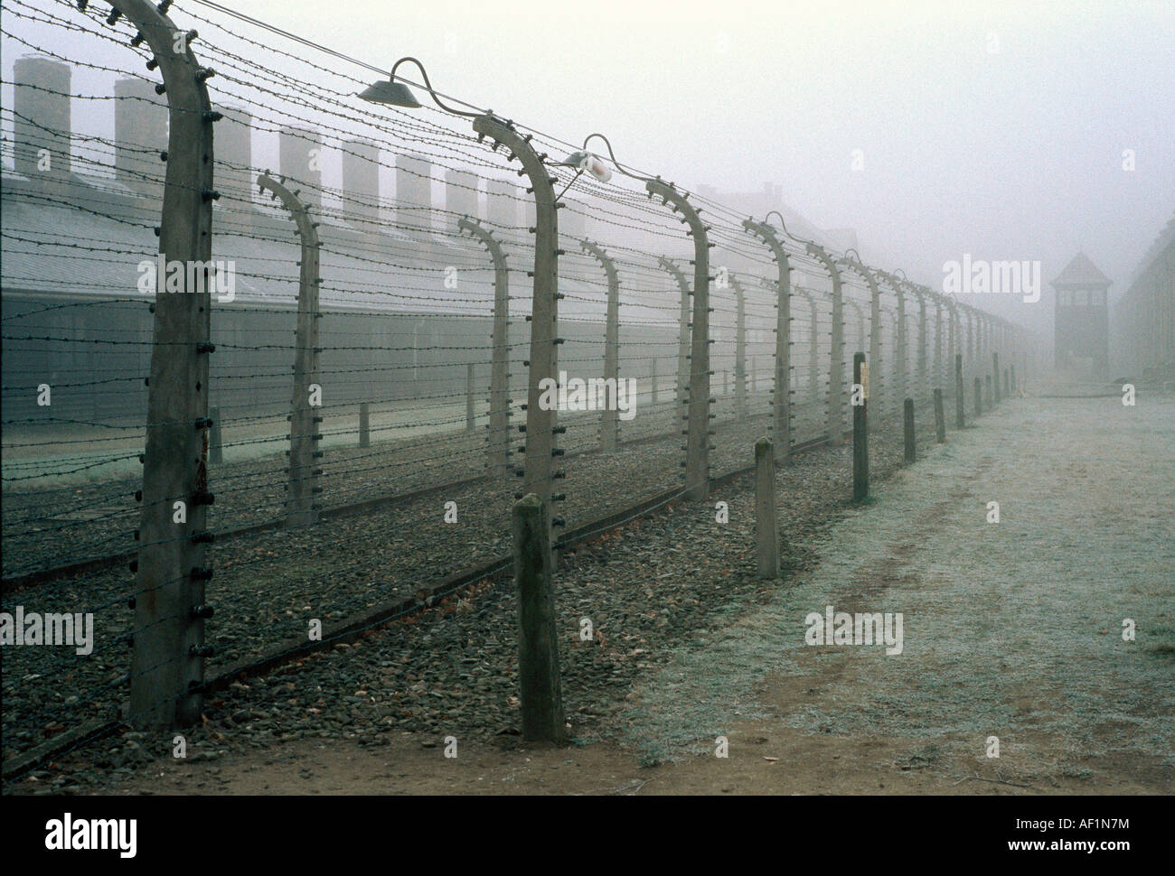 Camp de la mort nazi d'Auschwitz Banque D'Images