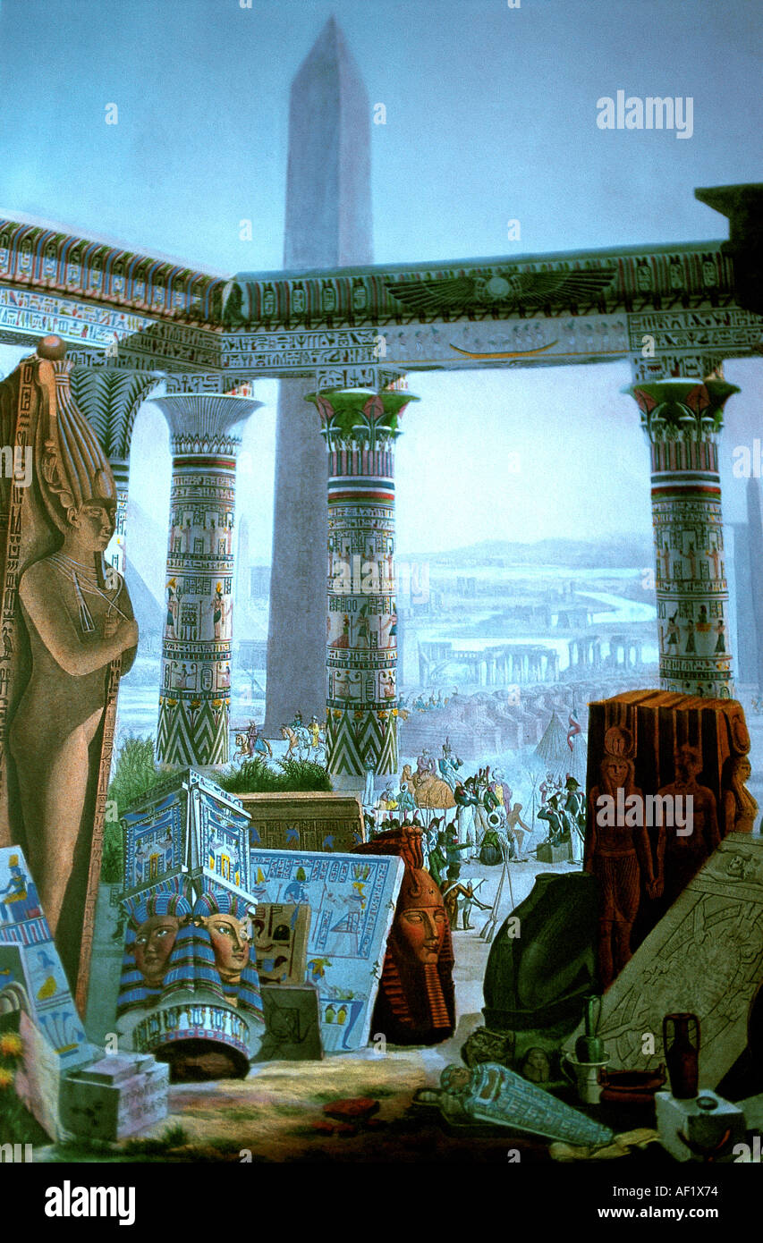 Alexandria Old stamp à partir de 1823 Banque D'Images