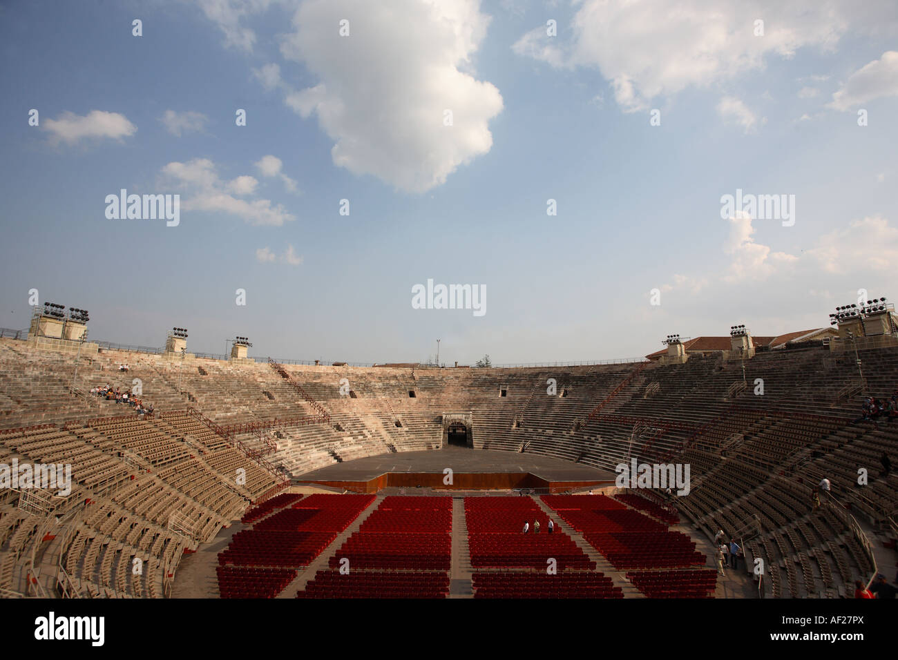 Vue de l'intérieur de l'amphithéâtre romain, Vérone, Italie Banque D'Images