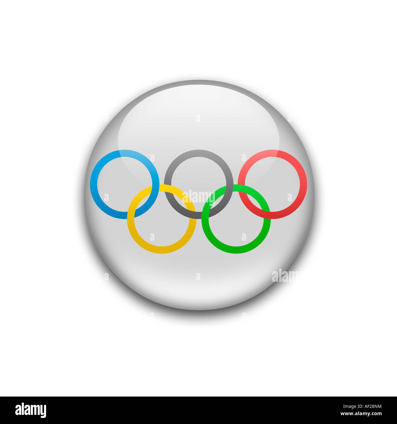 Drapeau du mouvement des Jeux olympiques Banque D'Images