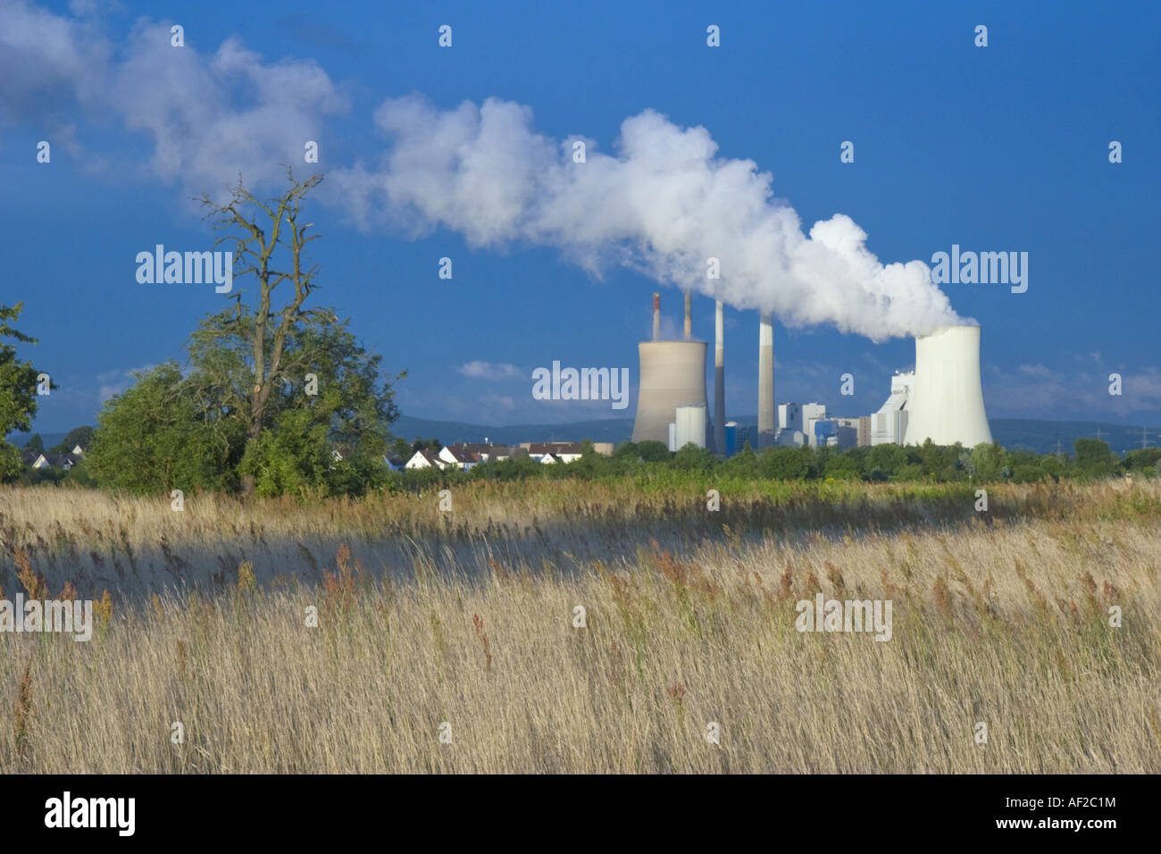 Centrale électrique au charbon, l'Allemagne, Hesse, Grosskrotzenburg Banque D'Images