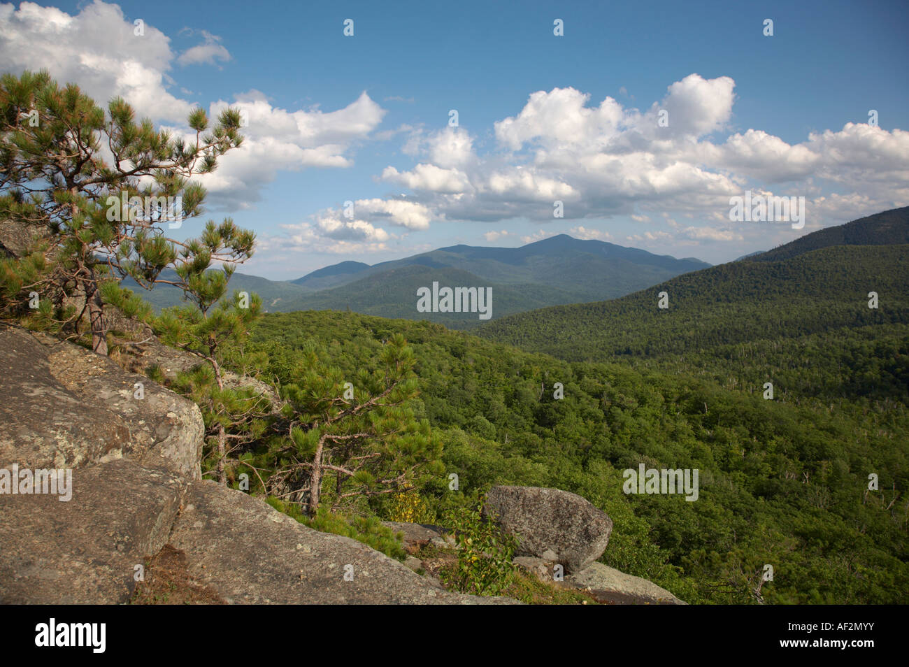 Voir d'Owls Head Mountain près de Keene dans la région des hauts sommets dans les Adirondacks de l'État de New York Banque D'Images