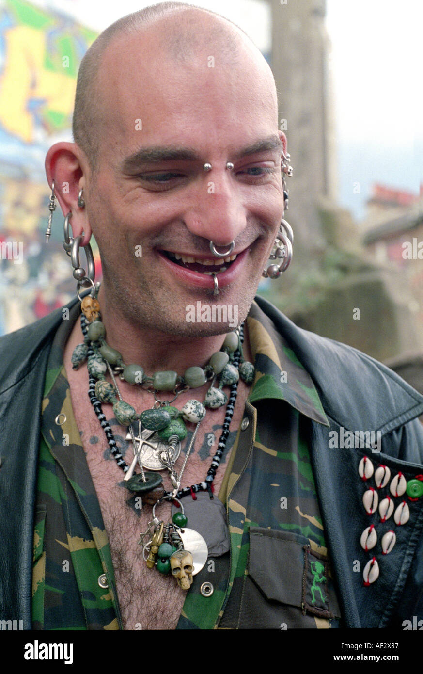 Portrait de jeunes punk dans le sud de Londres. Banque D'Images