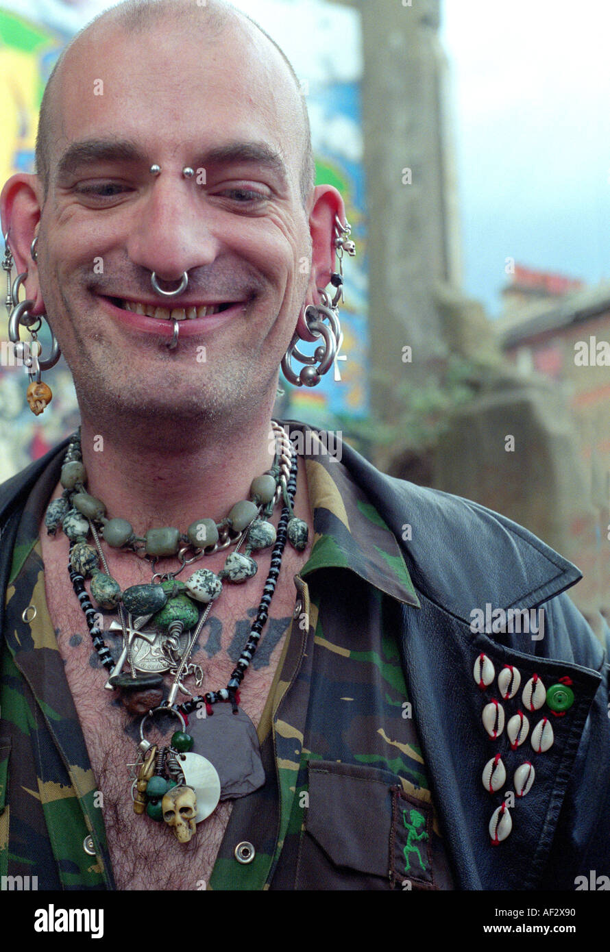 Portrait de jeunes punk dans le sud de Londres. Banque D'Images