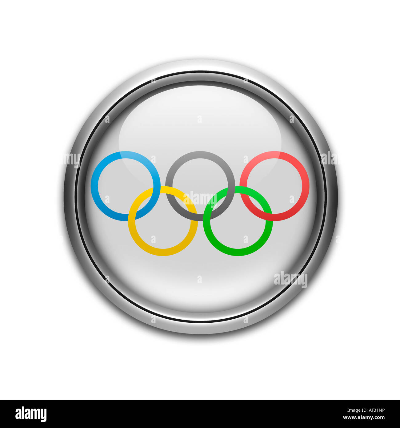 Drapeau du mouvement des Jeux olympiques Banque D'Images