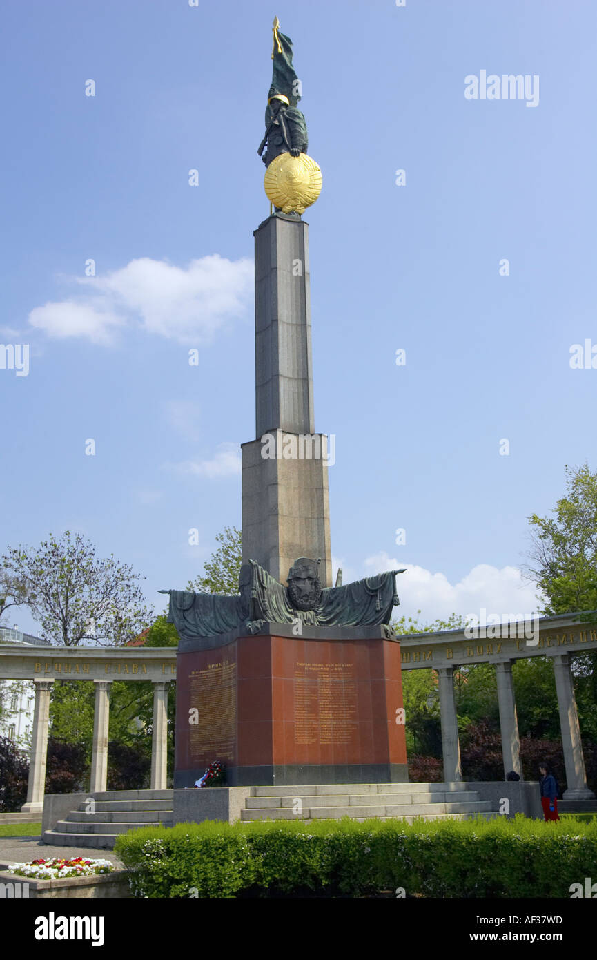 Monument commémorant la libération de l'Armée Rouge de Vienne Banque D'Images