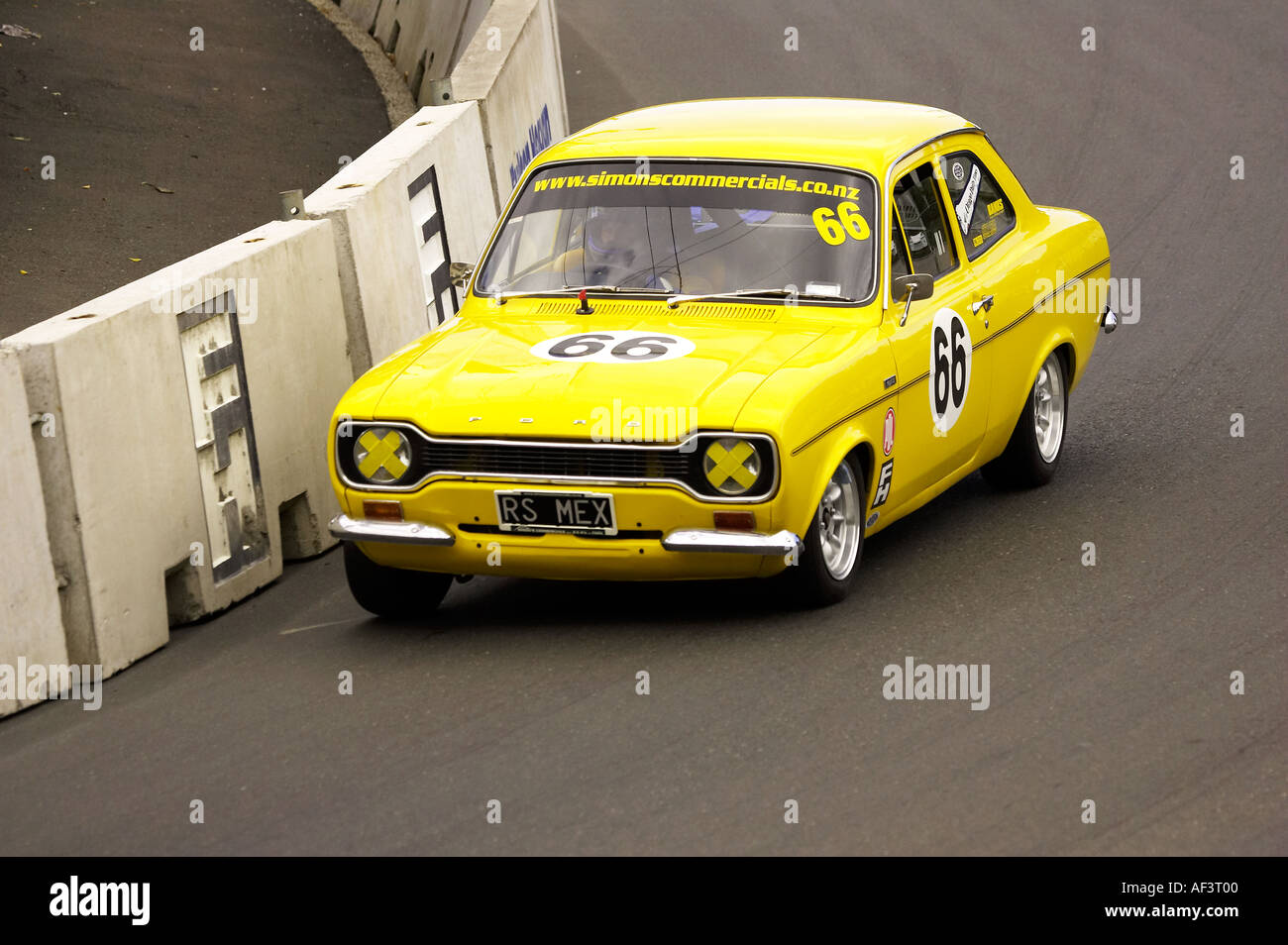 Ford Escort Classic Street Racing Dunedin ile sud Nouvelle Zelande Banque D'Images