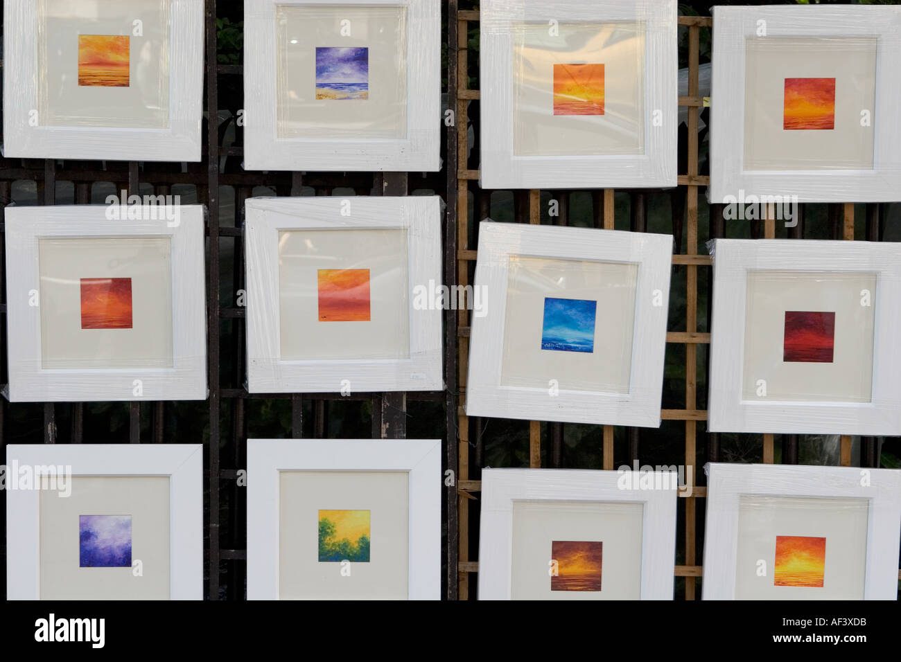 Art en vente sur Merrion Row Dublin Ireland Banque D'Images