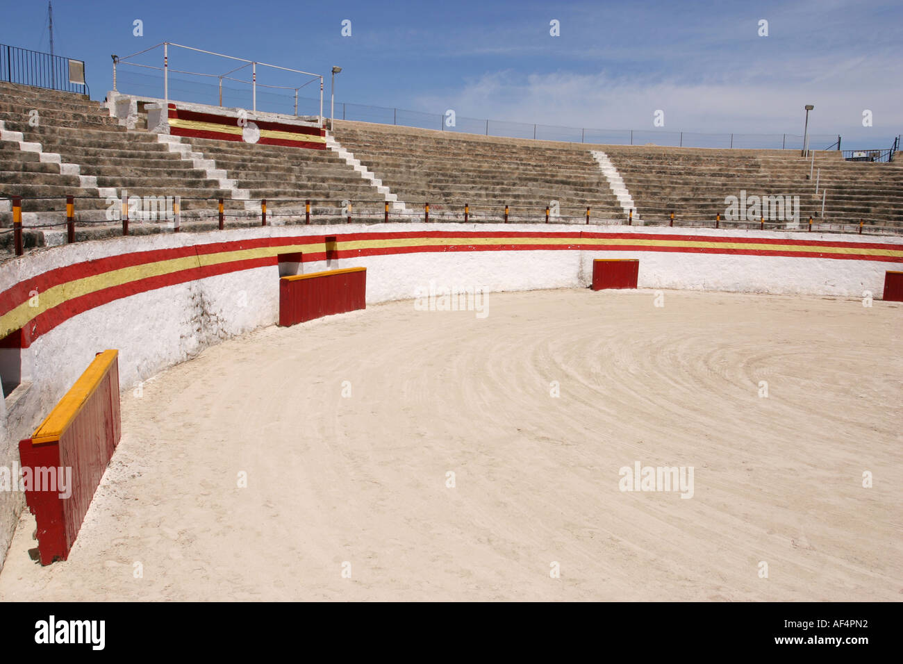 L'arène de corrida dans la vieille ville d'Alcudia de l'île de Majorque Espagne Banque D'Images