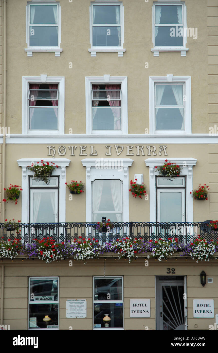 Hotel Iverna sur front de mer d'Eastbourne Banque D'Images
