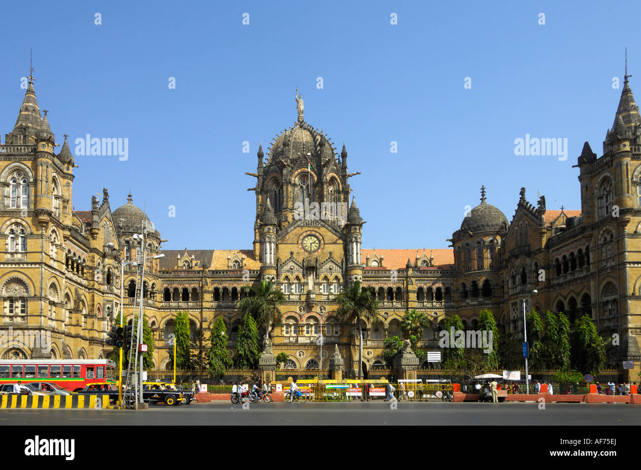 Victoria terminus ou la Gare Chhatrapati Shivaji Mumbai Inde Banque D'Images