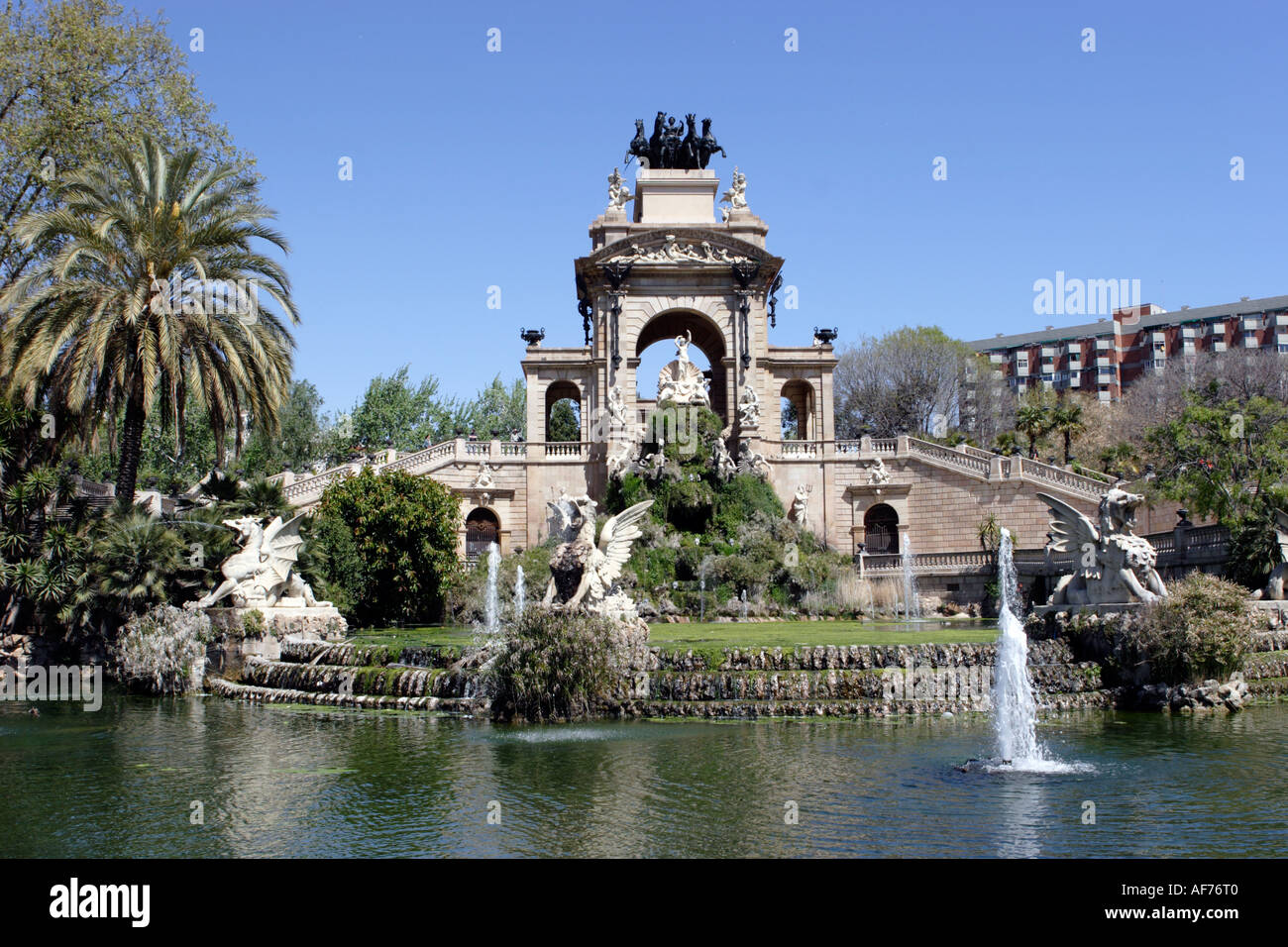 Font monumentales, Parc de la Ciutadella, Barcelone, Espagne. Banque D'Images