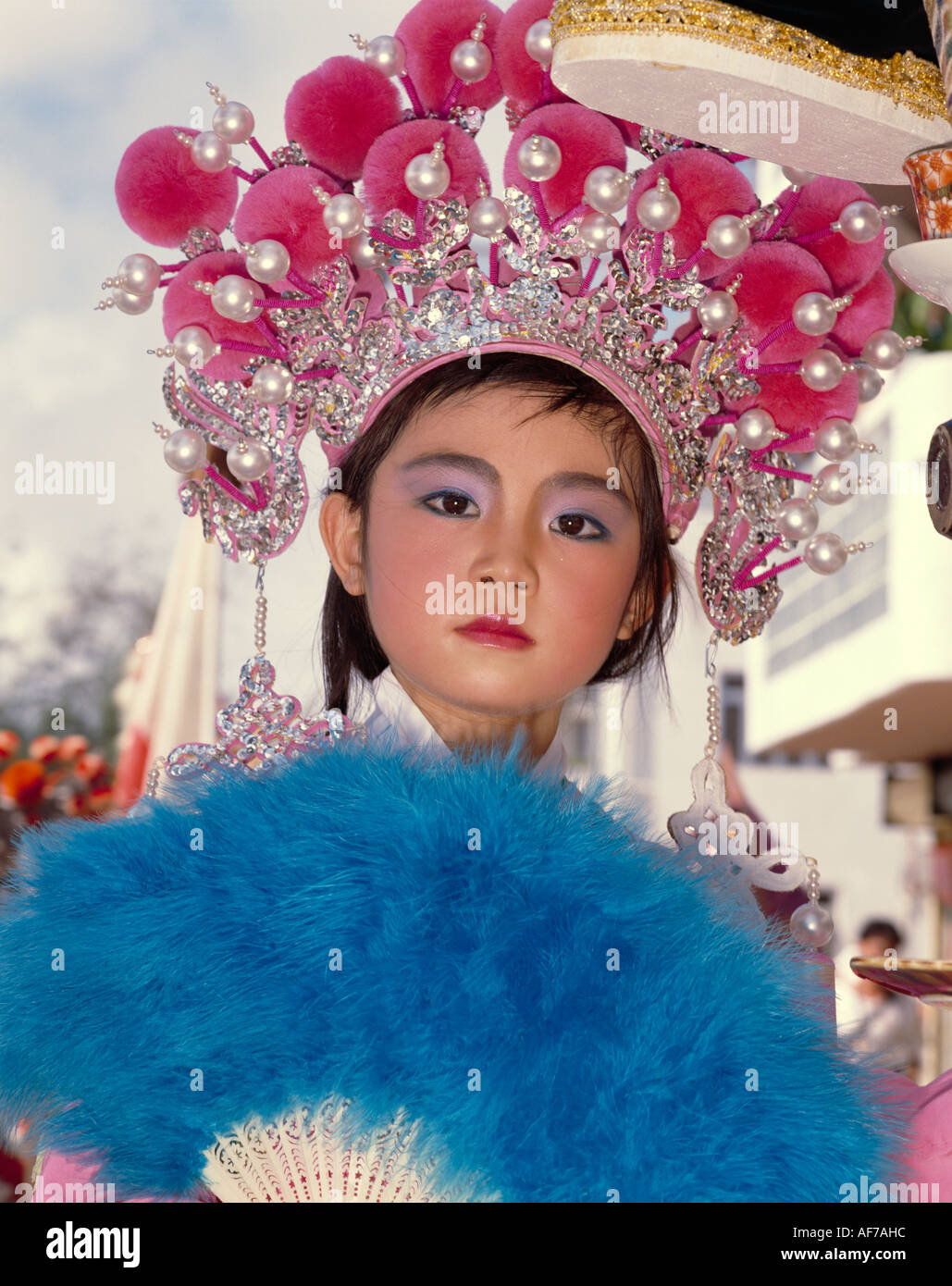 La Chine. Hong Kong SAR. L'île de Cheung Chau Bun festival. Banque D'Images