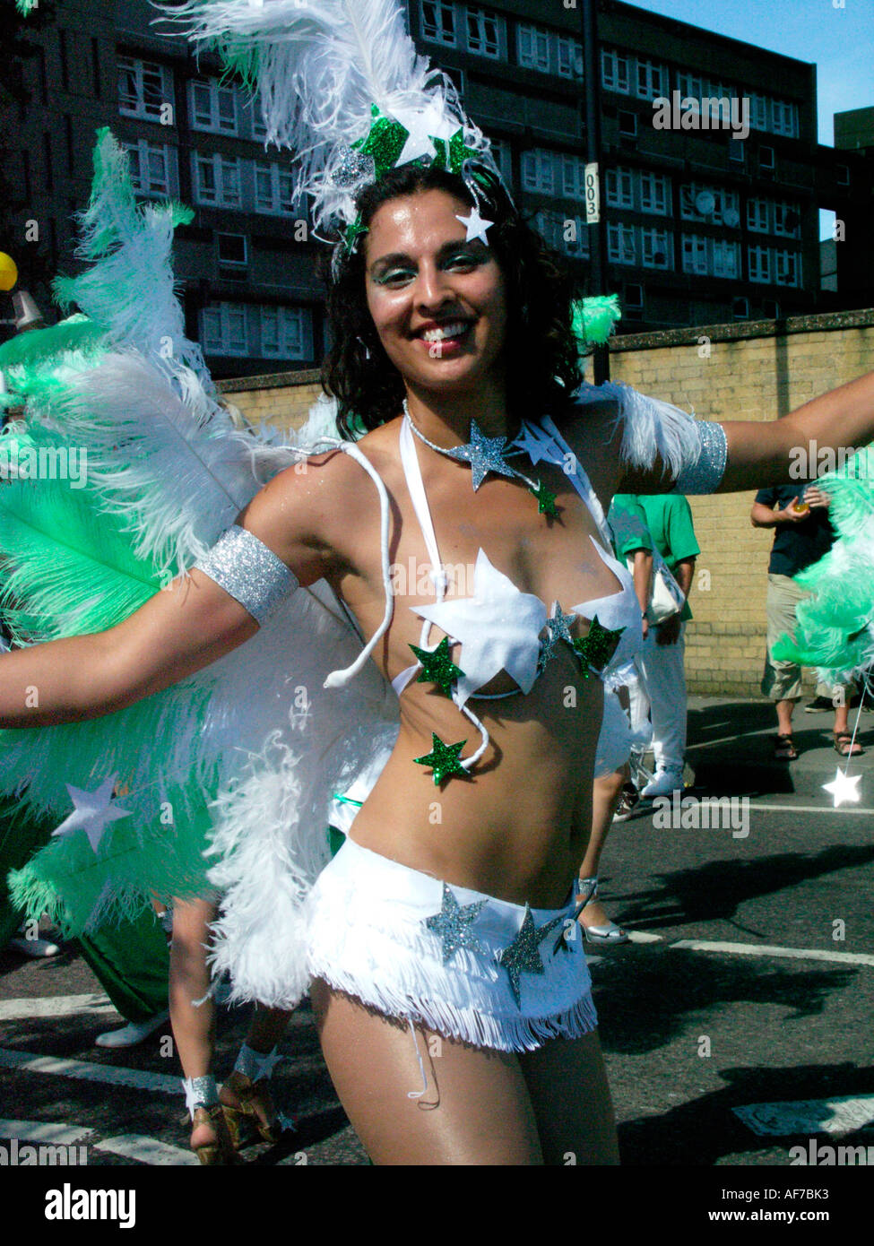 Jeune danseuse à Notting Hill Carnival. Londres. Ungland. UK Banque D'Images
