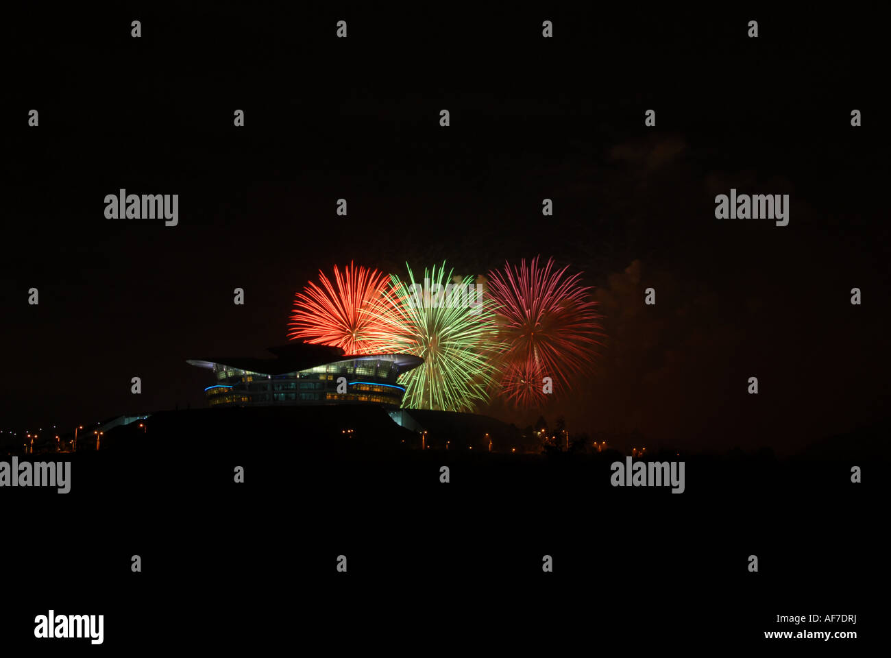 La concurrence d'artifice tenu à Putra Jaya, Malaisie Banque D'Images