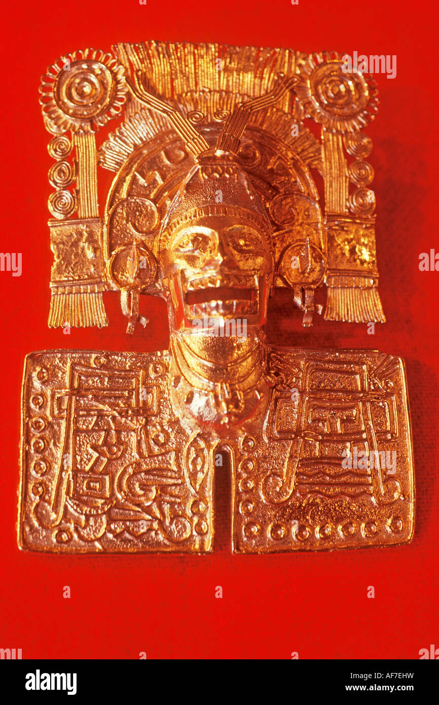 Les Indiens mayas médaillon or Archeological Museum cancun quintana Roo, Mexique Banque D'Images