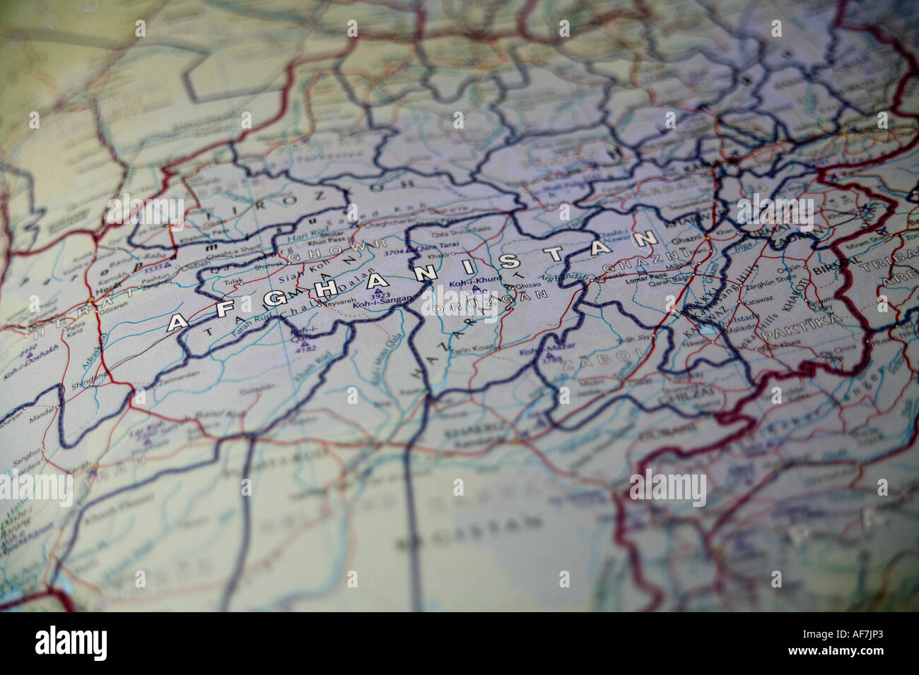 La carte de l'Afghanistan Banque D'Images