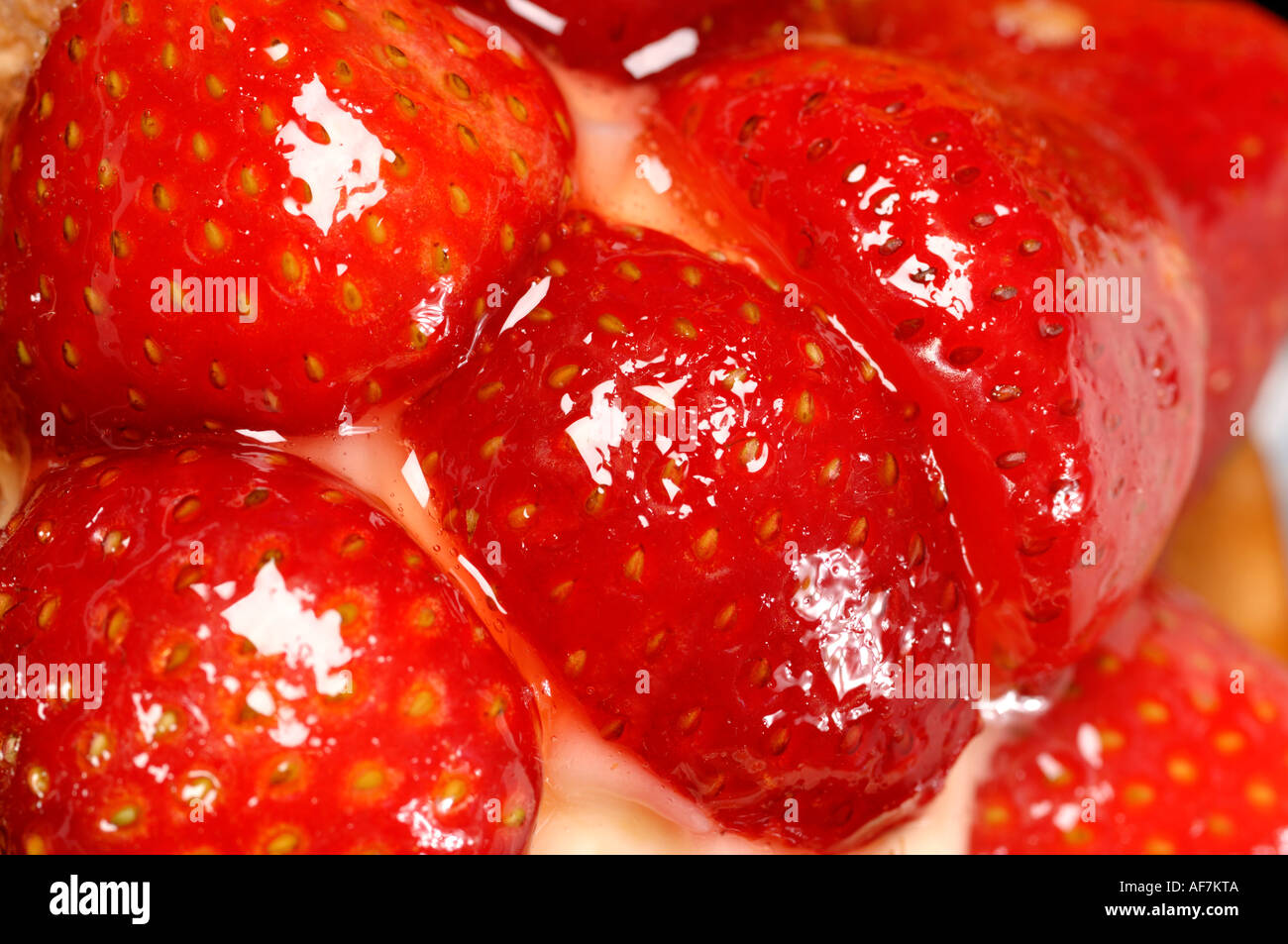 Tarte aux fraises glacé Banque D'Images