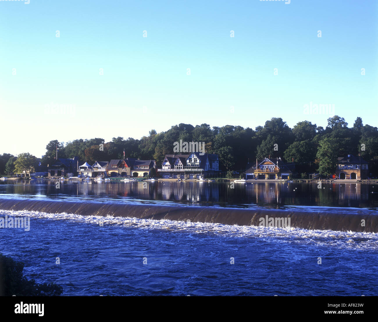 BOATHOUSE ROW SCHUYLKILL RIVER Philadelphia Pennsylvania USA Banque D'Images