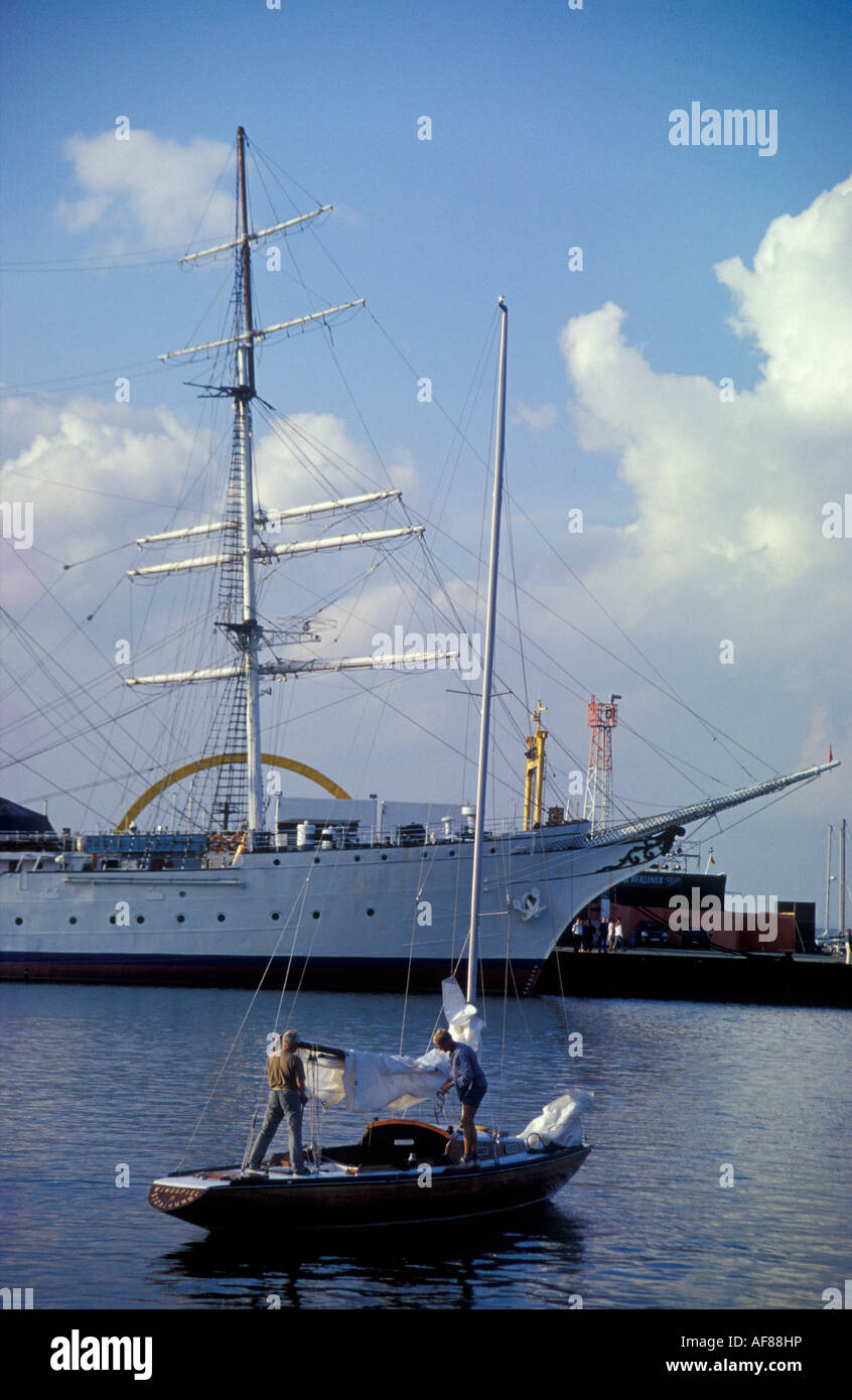 Sailingship, Gorch Fock I, à Stralsund harbour, Mecklembourg-poméranie, Germany, Europe Banque D'Images