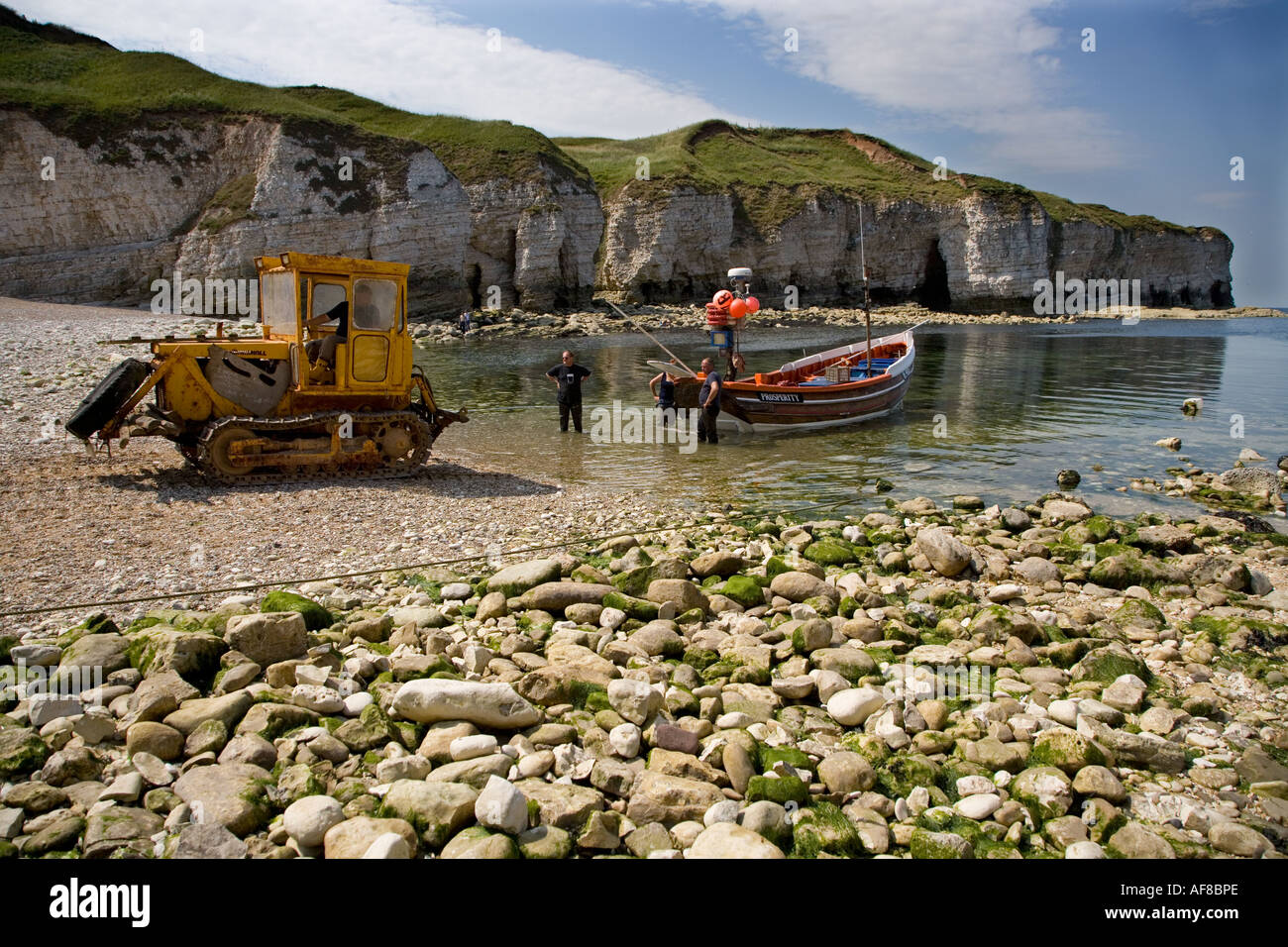 North Landing Flamborough Yorkshire UK Juillet Banque D'Images