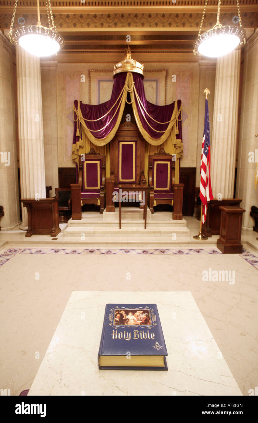 Une bible dans la Scottish Rite Temple, Washington DC, United States, USA Banque D'Images